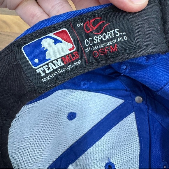 LA Dodgers Baseball Cap Blue white embroidered logo One size adjustable - Picture 4 of 9